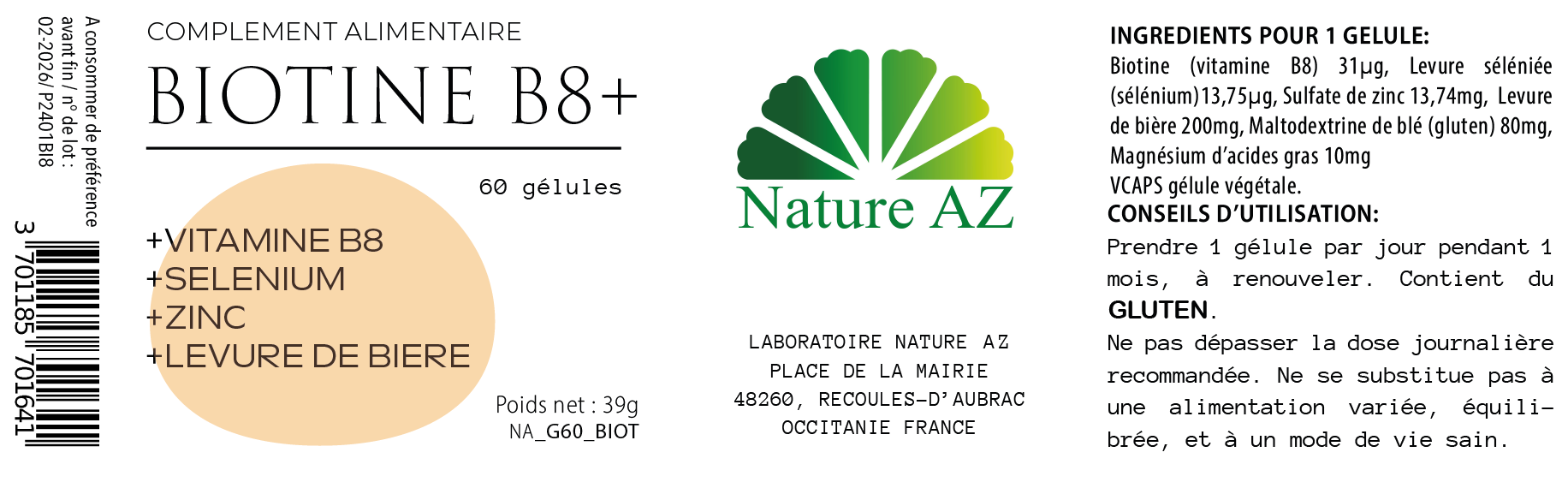 eti biotine b8+ Nature AZ 60