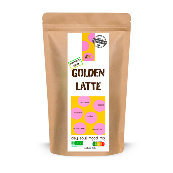 golden latte bio sans sucre ajouté